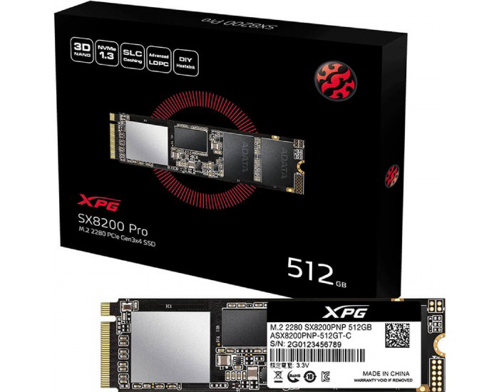 ADATA SSD 512GB NVME XPG (SX8200 PRO)